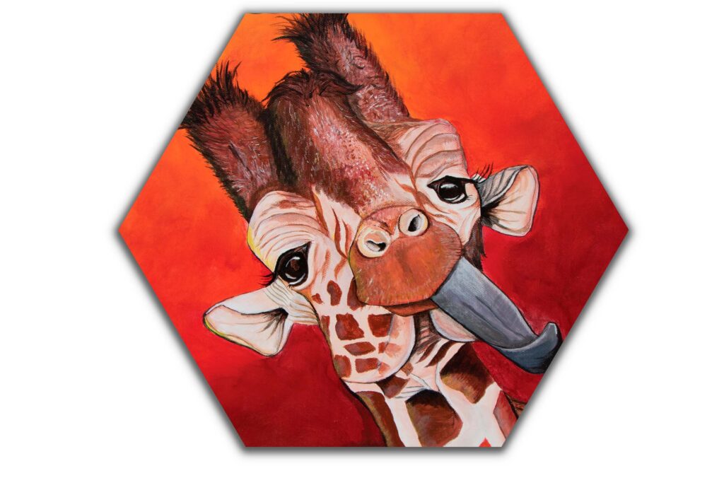 "Jerry" Hexagonal print