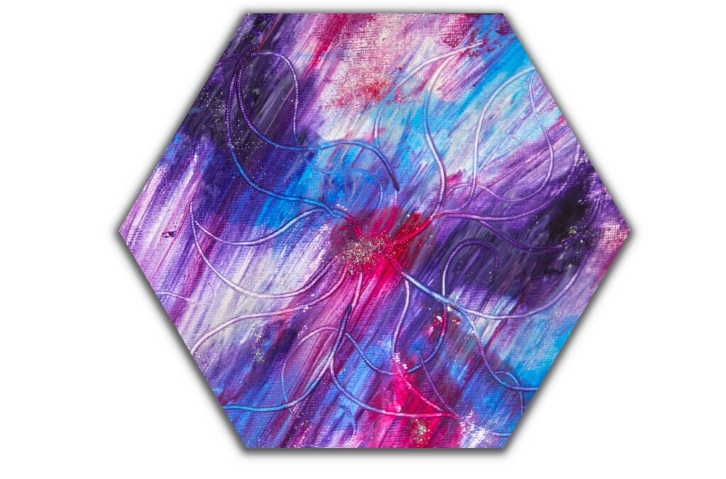 "Purple Haze" Hexagonal Print