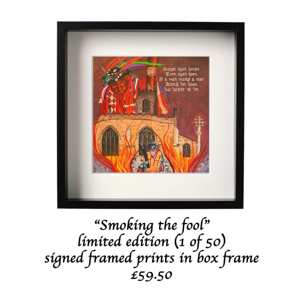 "Smoking the fool" Limited Edition Signed Mounted and Framed Print